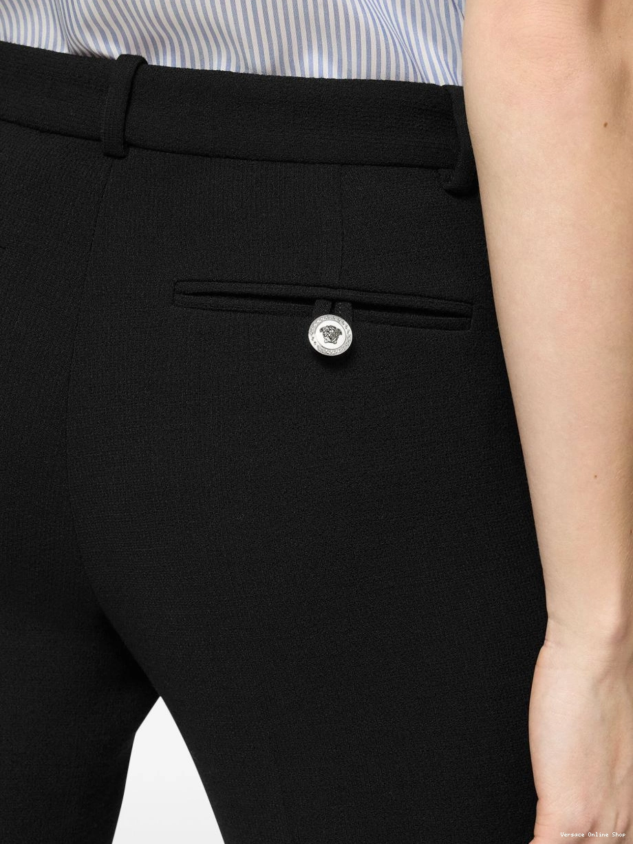 Affordable Women slim-cut trousers low-rise Versace 0723